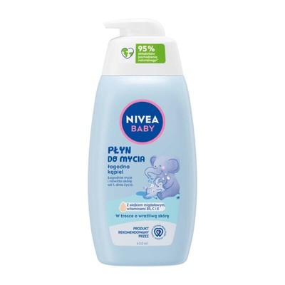 Nivea Baby Moisturizing GENTLE BATH with Almond oil - XL 500ml -FREE SHIP