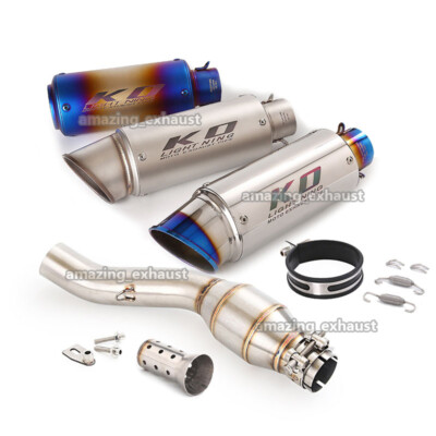 Slip On For Benelli 302S 2019-2023 Exhaust Mid Pipe Motorcycle 51mm Tips Muffler