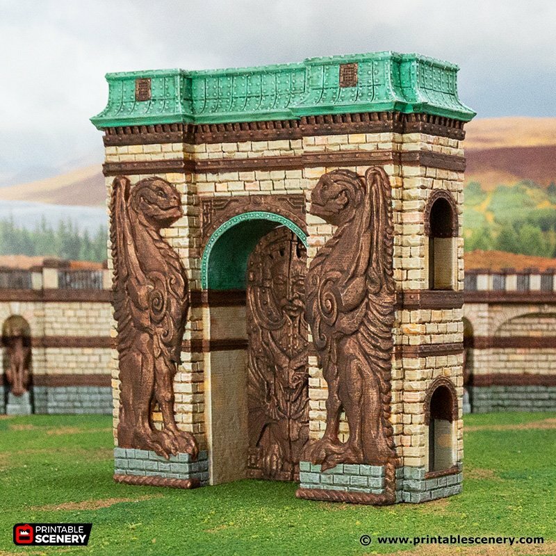 Warlock Wyrmway Gate , Wargaming and RPG Terrain, D&D Scenery, Fantasy Terrain