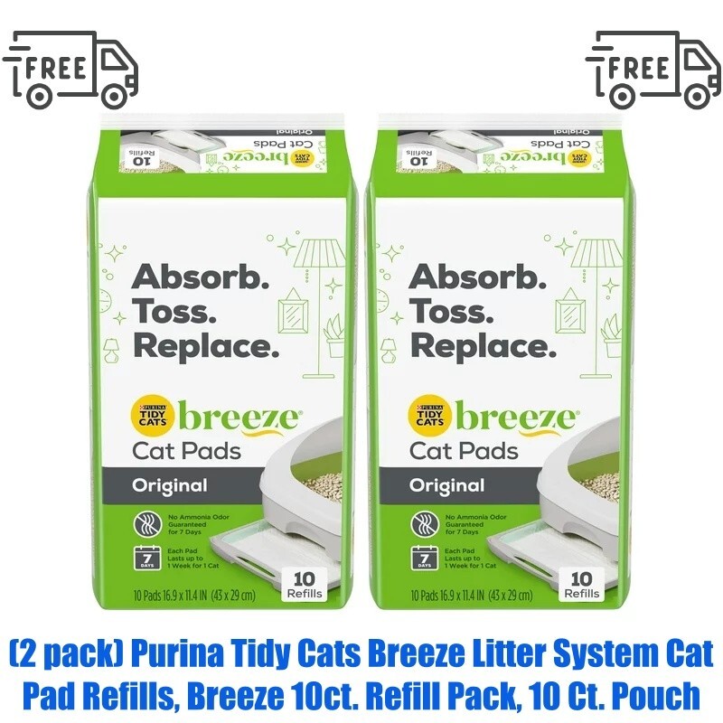 (2 pack), 10 Ct Pouch. Purina Tidy Cats Breeze Litter System
