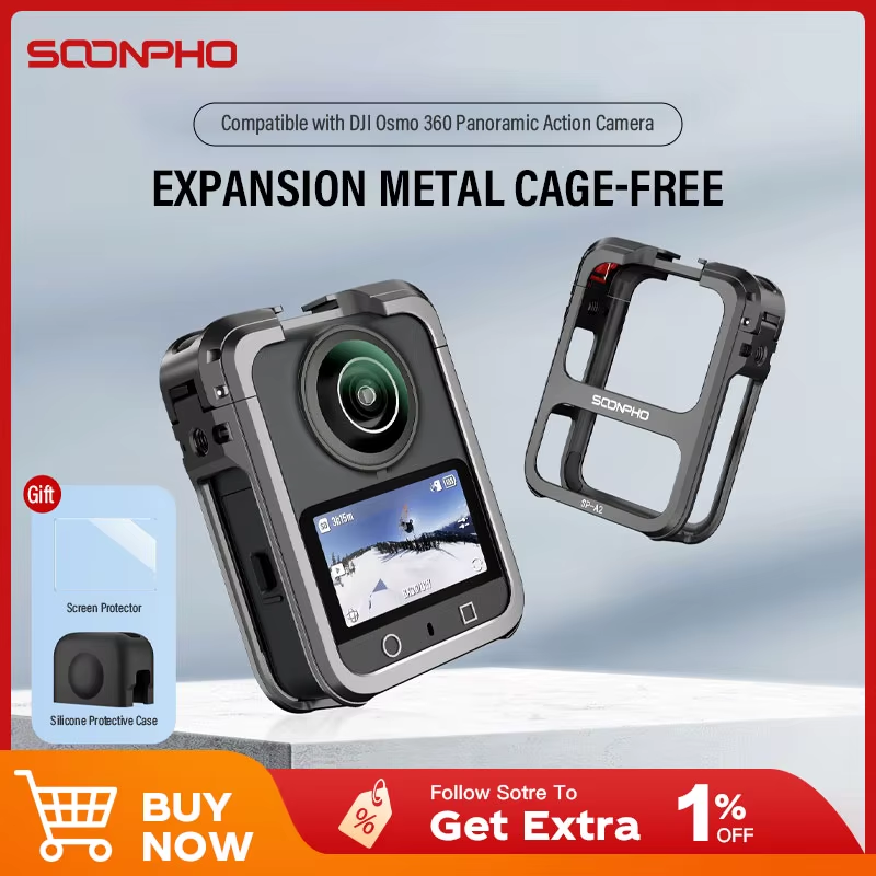 For DJI Osmo 360 Camera Accessories Metal Rabbit Cage Aluminum Expansion Mount B
