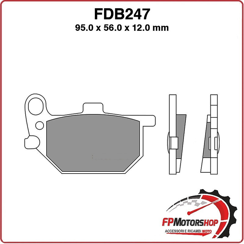 PASTIGLIE PASTICCHE FRENO FERODO MOTO FDB247P PER YAMAHA XV SE 750 850