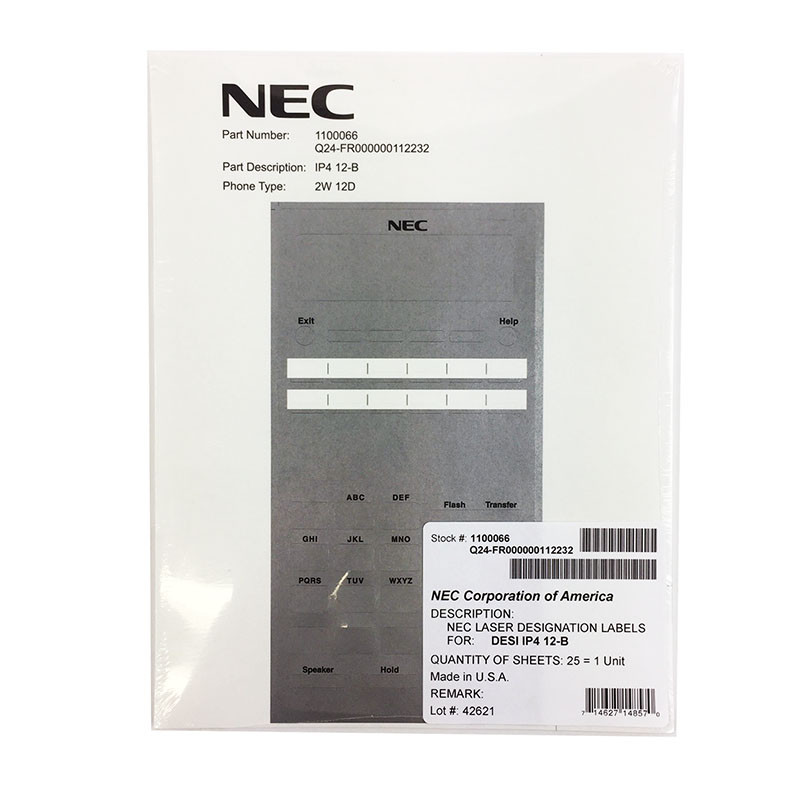 NEC SL1100 12 Button Digital Quick Start Kit (1100005) - 6 Phones W