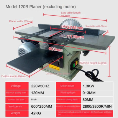 Table Planer Multi-functional Planer Saw Drill Three-in-one Planer Planer