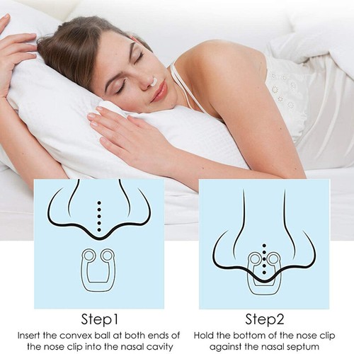 Nose Clip Antisnoring Silicone Aid Auxiliary Relief Nasal Congestion