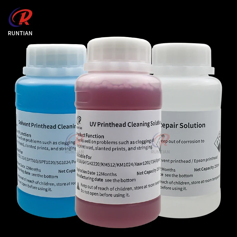 250ml Powerful Solvent UV Print Head Repair Liquid DTF Printhead Cleaning Liquid
