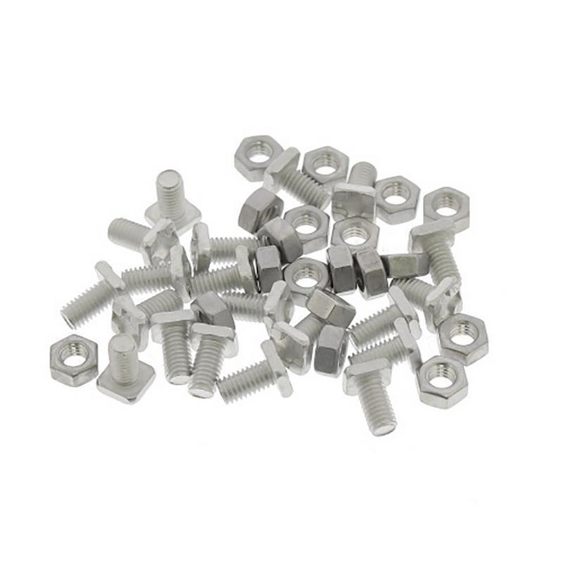 ALM Greenhouse Aluminium Square Head Bolts & Nuts M6 x 14mm Pack of 20 GH004