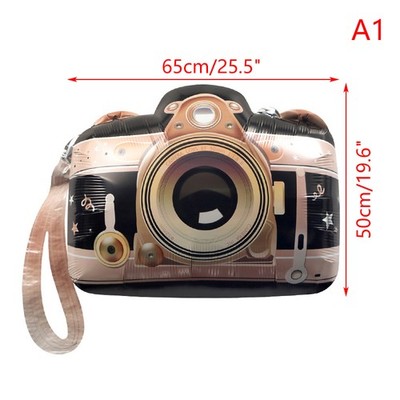 Large Aluminum Film Balloon 80s And 90s Vintage Camera Adult Birthday Party Supp