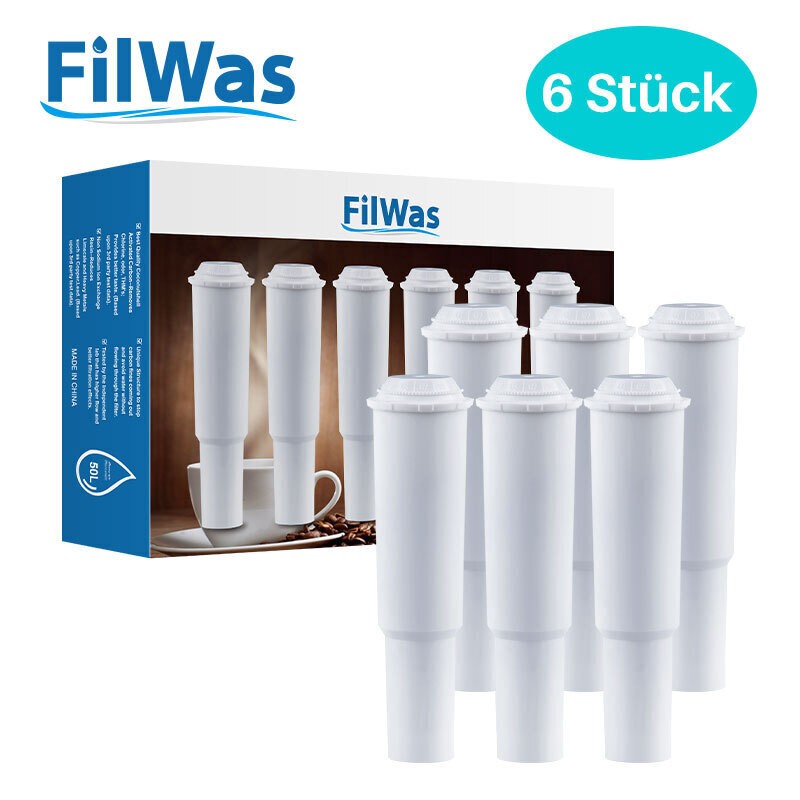 6 x Wasserfilter passend für Jura Impressa C E F S X XF Kaffevollautomaten