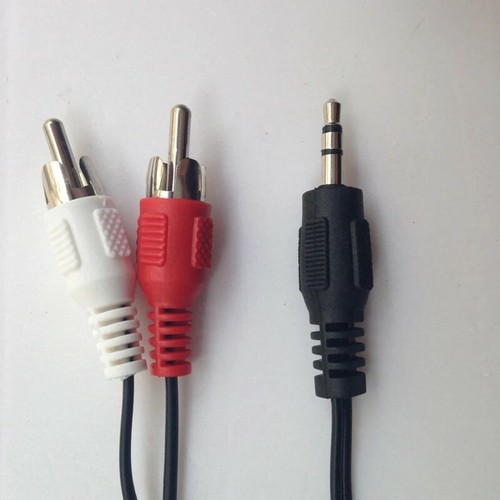 1m 3.5mm Jack Aux to 2 RCA Audio Video Cable Stereo Y Splitter Cable AV Adapter
