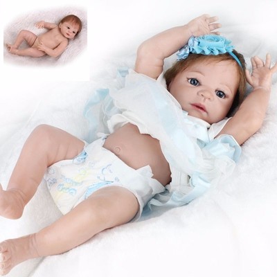 Reborn Toddler Dolls 223939 Handmade Lifelike Baby Full Solid Silicone Vinyl Doll