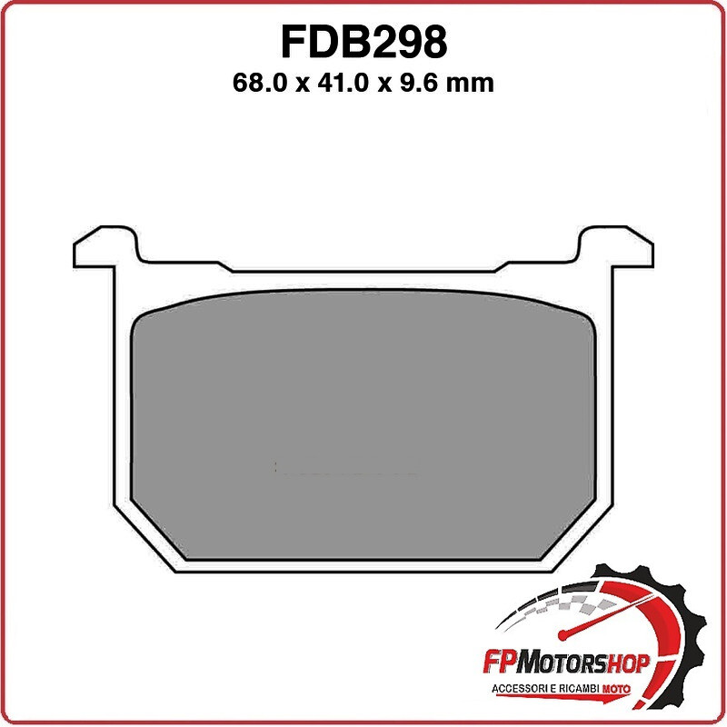 PASTIGLIE FRENI PER MOTO FDB298P KAWASAKI Z 250/440 81>83 Z750 SPORT 80>84 GPZ