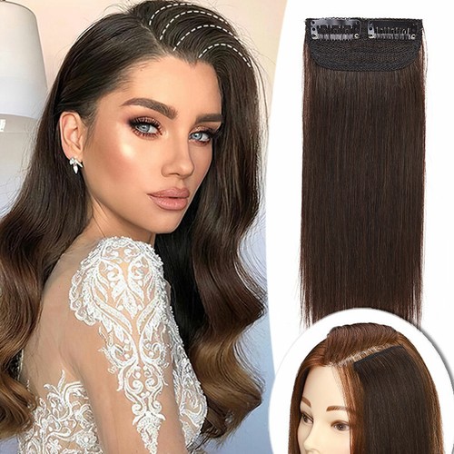 One Piece Hair Pad Clip in 100% Remy Human Hair Extensions Topper Hairpiece Base