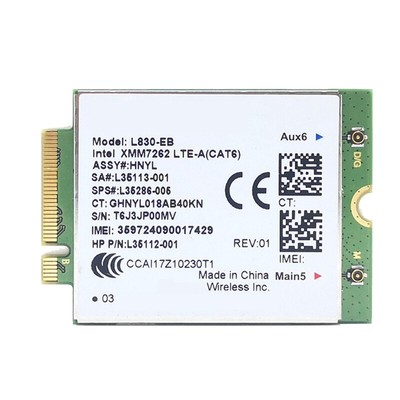 For  L830- WIFI Card 4G LTE L830 L35286-005 7262 LTE Module Cat68178
