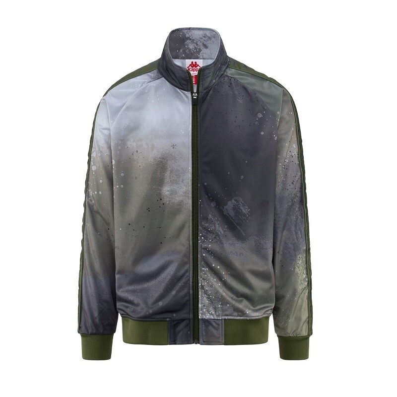 

Толстовка на молнии Kappa 222 Band Anniston 2 Graphik 311BGLW Зеленый Серый, Green - grey