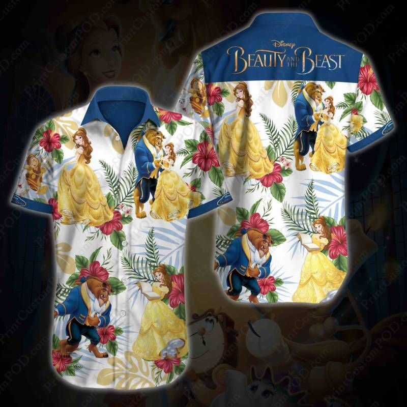 Beauty And The Beast 3D HAWAII SHIRT Halloween Gift Us Size Christmas Gift