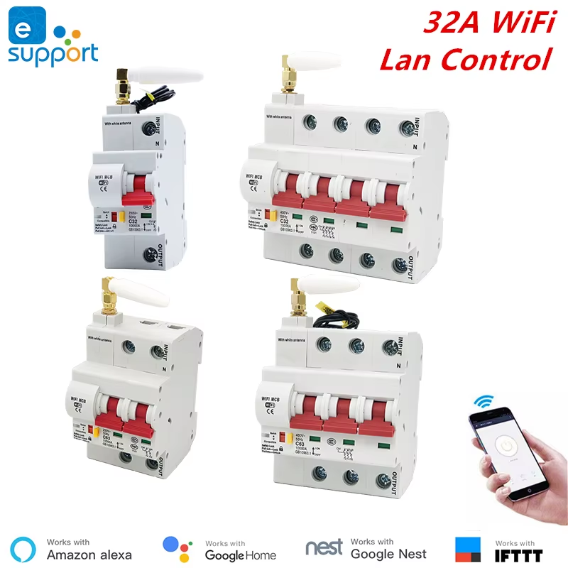 32A eWelink WiFi Smart Circuit Breaker Automatic Switch Overload Short Circuit P