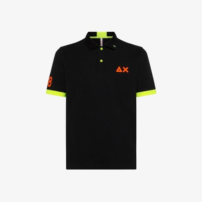 

Polo SUN68 Мужская модель Polo Logo Fluo A33122 Black E2023