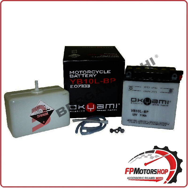 BATTERIA PER MOTO OKYAMI OB10L-BP POTENZIATA YB10L-BP 12V 11AH PIAGGIO BEVERLY