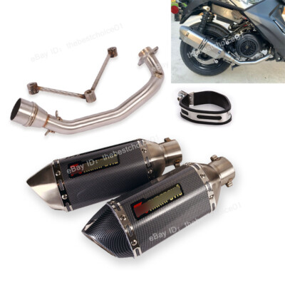 Slip For Yamaha Zuma 125 BWS 125 Motorcycle Exhaust Front Link Pipe Muffler Tips