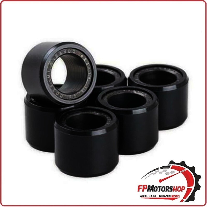 KIT 6 RULLI MASSETTE VARIATORE SCOOTER PER HONDA SH I MODE 17> 20X15 19G BANDO