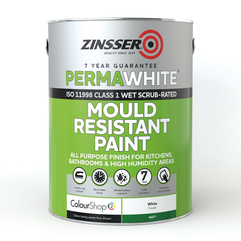 Zinsser Perma White Interior Paint - Matt / Satin / Anti Mould Paint