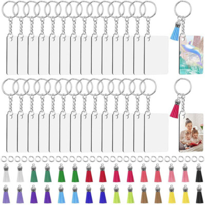 120Pcs Sublimation Keychain Blanks Bulk Sublimation Keychain Blanks SetM P.JY