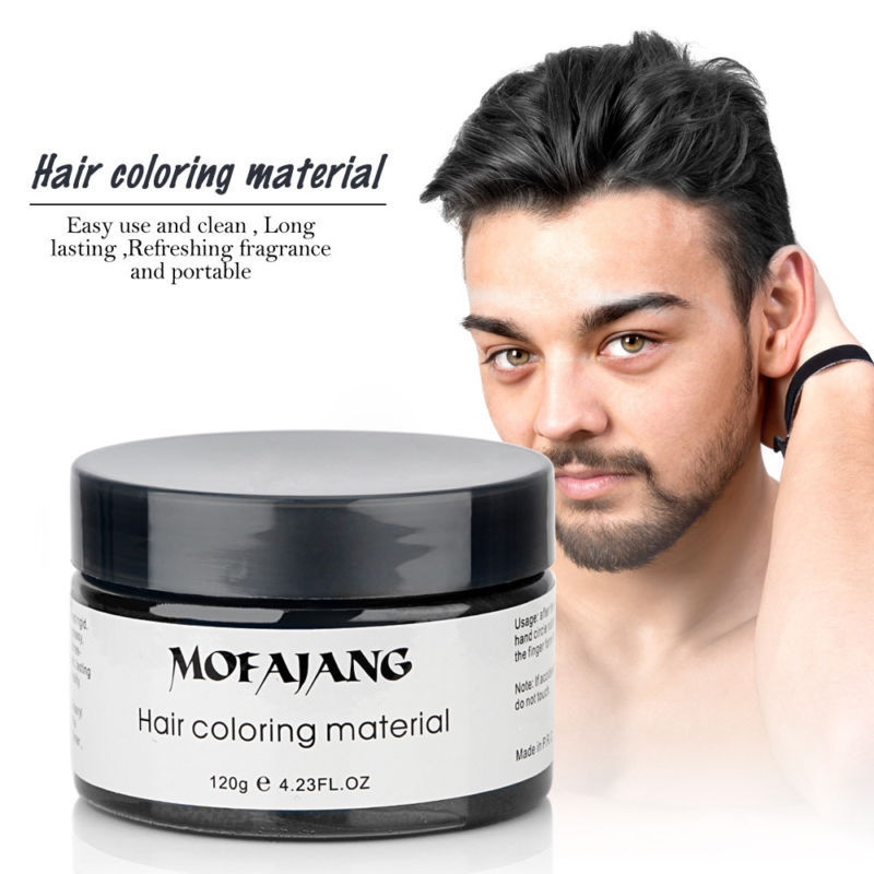 Disposable Hair Coloring Wax Mud Black Grey Dye Festival Party