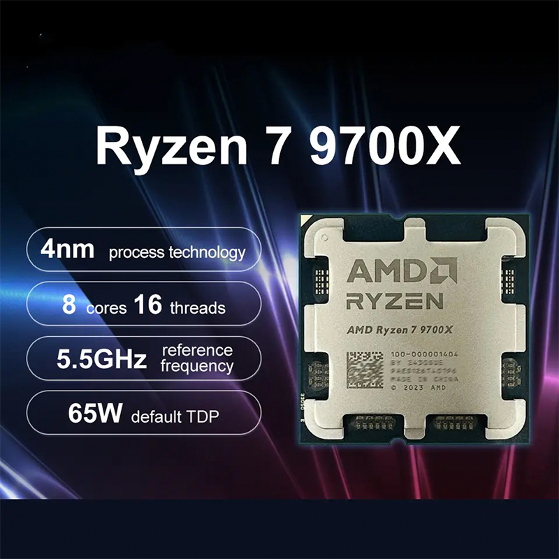 AMD Ryzen 7 9700X 8-Core 16-Thread, 5.5GHz Boost, AMD Socket