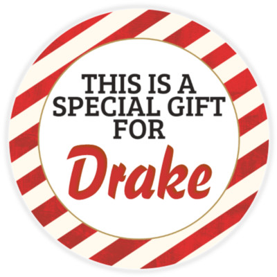 This is a Special Gift for Drake - 100 Pack Circle Stickers 3 Inch - Christmas