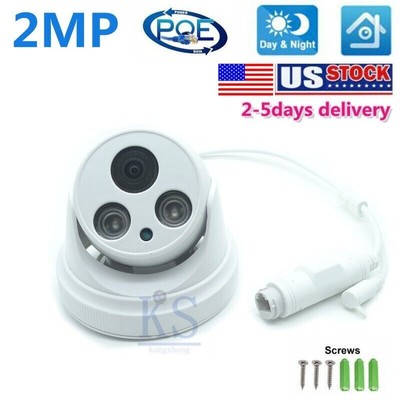 HD 1080P 2MP POE Security Camera CCTV IP Camera Dome NVR Indoor Surveillance Cam