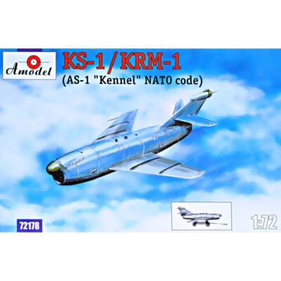 Amodel 72178 Plastic model airplane kit 1:72 KS-1 / KRM-1 Soviet guided missile