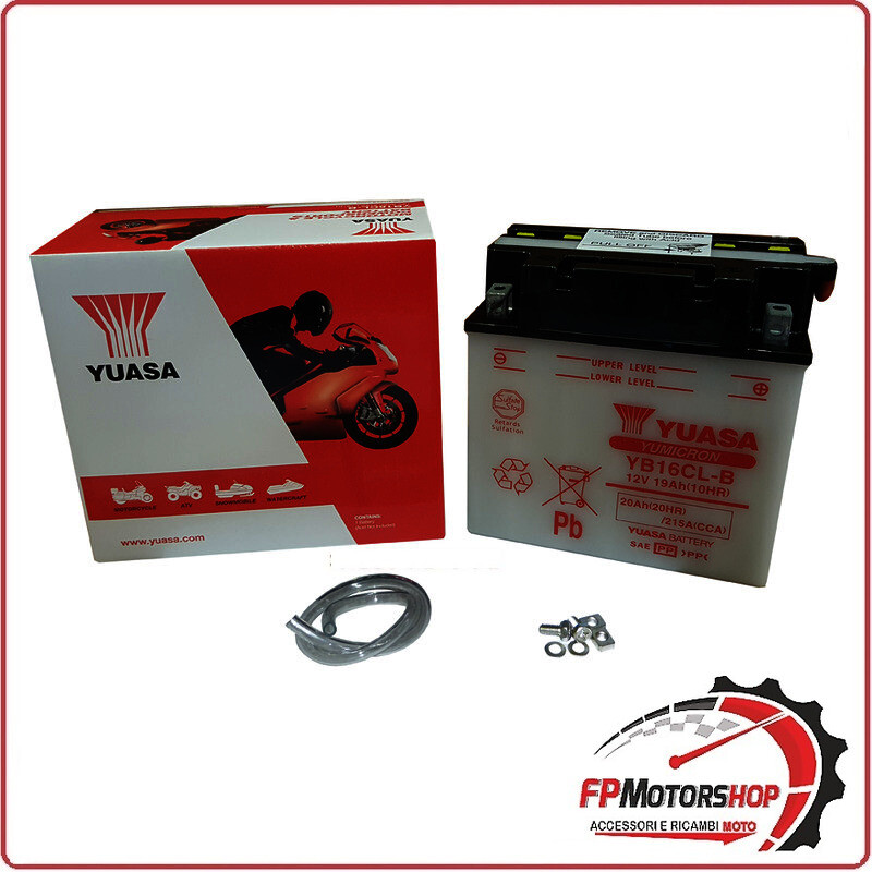BATTERIA PER MOTO YUASA YB16CL-B 12V 19AH 176X101X177MM CCA240
