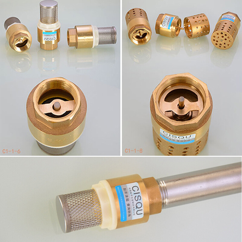 1/2'' 3/4'' 1'' Full Brass Pump Foot Valve One Way Backflow Prevention Device