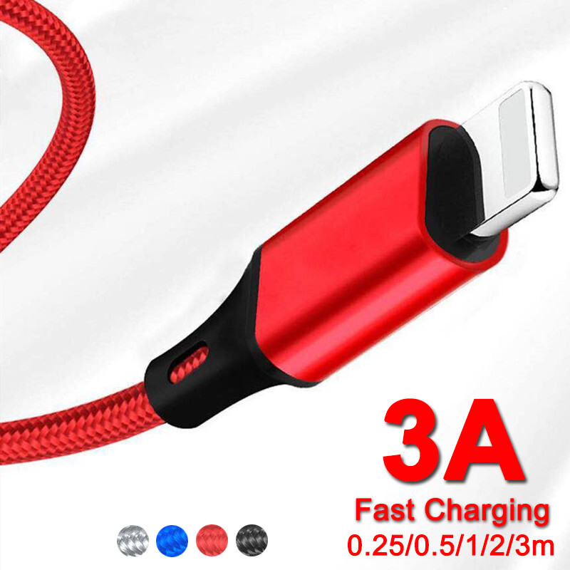 Braided USB Fast Charging Charger Cable For iPhone X XR 5 6 