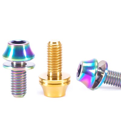 2Pcs Titanium Alloy Bike Bicycle Water Bottle Cage Bolt Scre