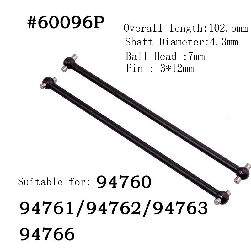 60096 Rear Dogbone 102 mm for HSP RC Car 1:8 Parts 94760 94761 94762 Spare Parts