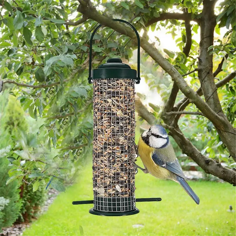 Outside Hanging Dispenser Wild Birds Sparrow Seed Feeding Wind Proof
