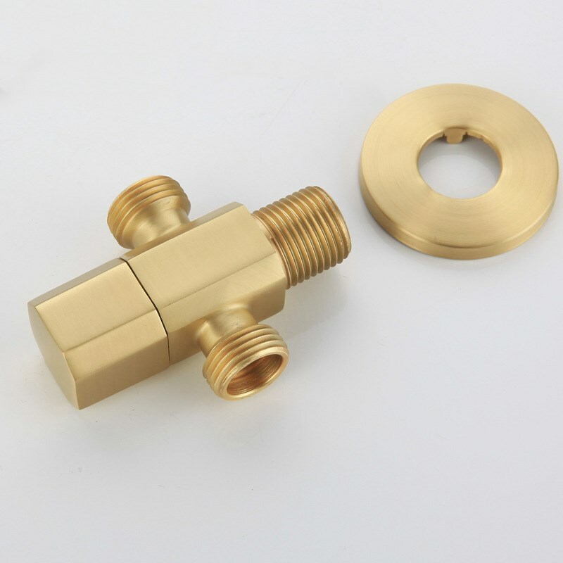Brushed Gold Angle Valve 1/2" Kitchen Bathroom Toilet Water Stop Valve Copper eBay