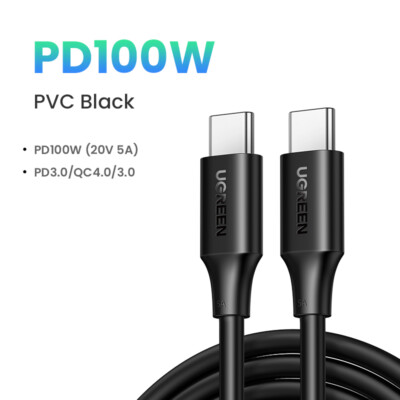 UGREEN 100W USB-C to Type C Cable E-Marker Chip 5A Blue Silicone Fast Charging