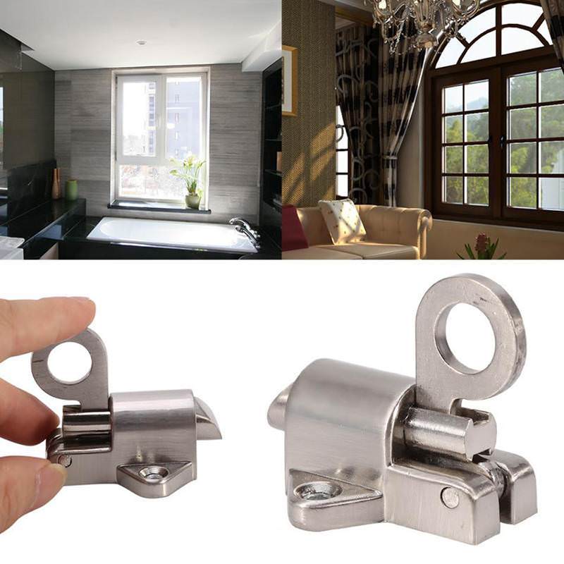 Door Bolt Lock Sliding Pull Ring Spring Bounce Window Gate