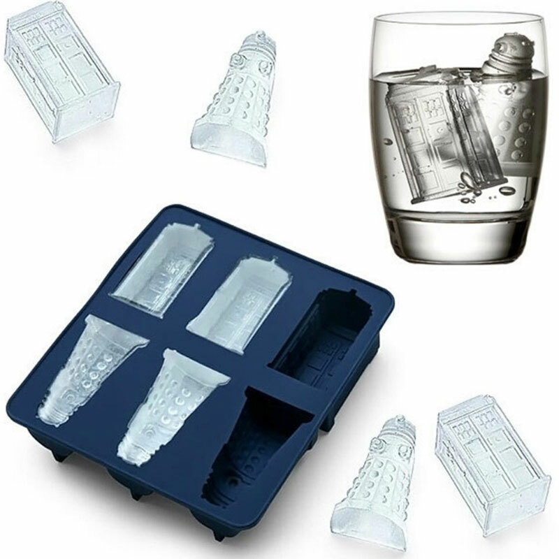 Doctor Who Tardis & Dalek Ice Cubes Ice Tray Candy