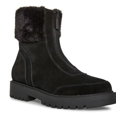 Blondo USA Hostel Snow Suede Bootie Size 8 NWT Black Waterproof Faux Fur Lining