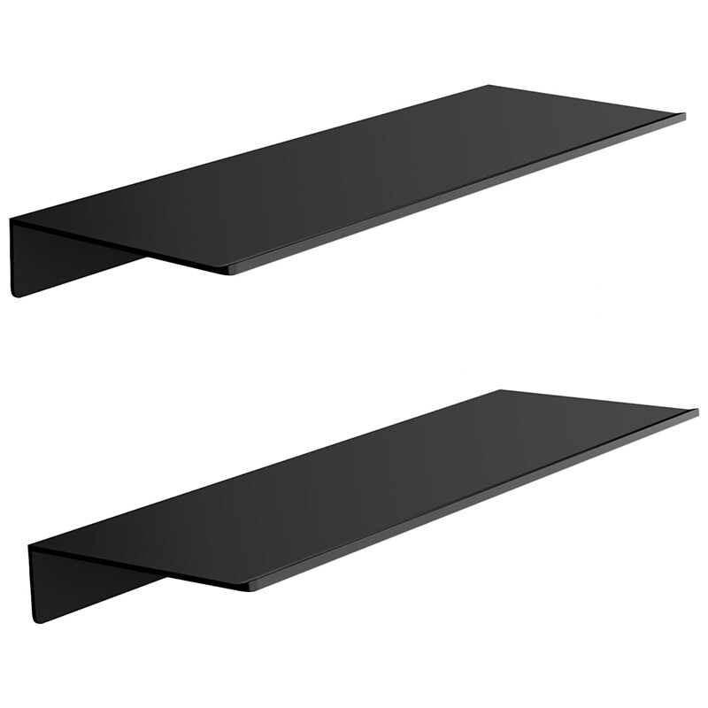 Bathroom Shelf Punch-free Shampoo Shower Storage Holder Wall Shelf Kitchen Black