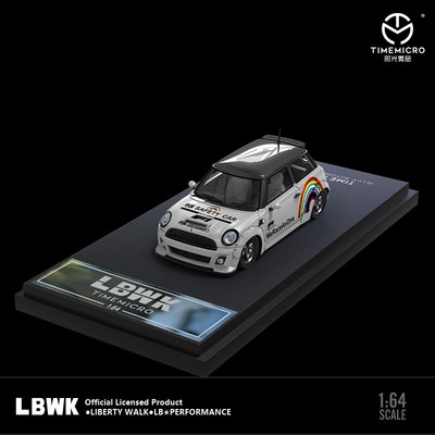 Time Micro 1:64 LBWK mini Rainbow/Orange safety Car Diecast Model Car