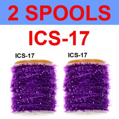2 Spools Fly Tying Ice Chenille Material For Streamer Fly Marabou Jig Flies Set