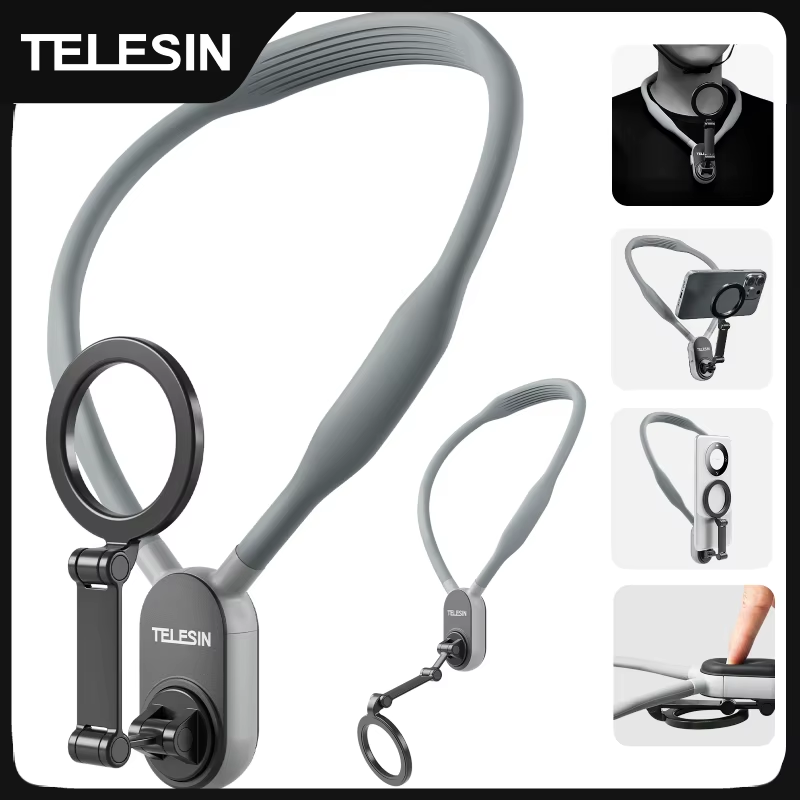Silicone Phone Magnetic Neck Mount Quick Release Hold for Iphone 15 14 13 12 11