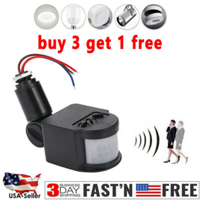 110V Motion Sensor Infrared PIR Movement Detector Outdoor Sensor Light Switch US