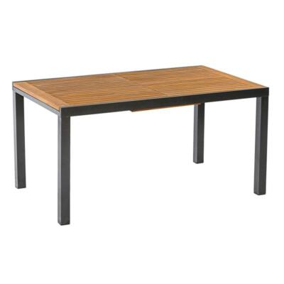 Merxx Ausziehtisch 150 (200) x 90 cm, Aluminium + Akazie