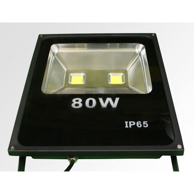 Faretto Faro Luce Led Slim 80W Esterno Proiettore Bianco Impermeabile Ip65 hsb